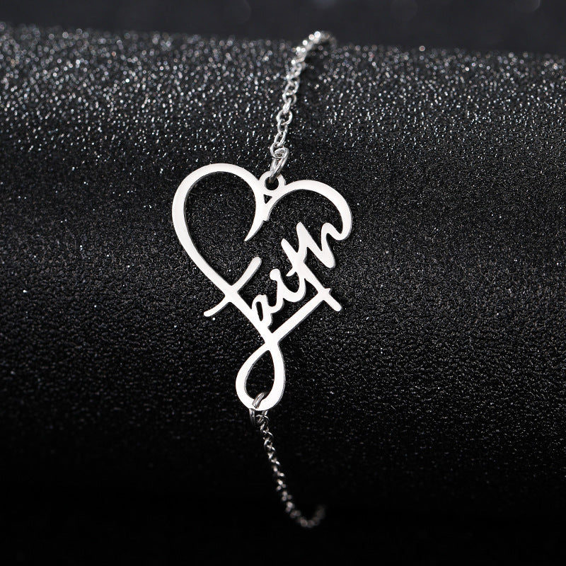 Wholesale Silver Stainless Steel Cross Bracelet